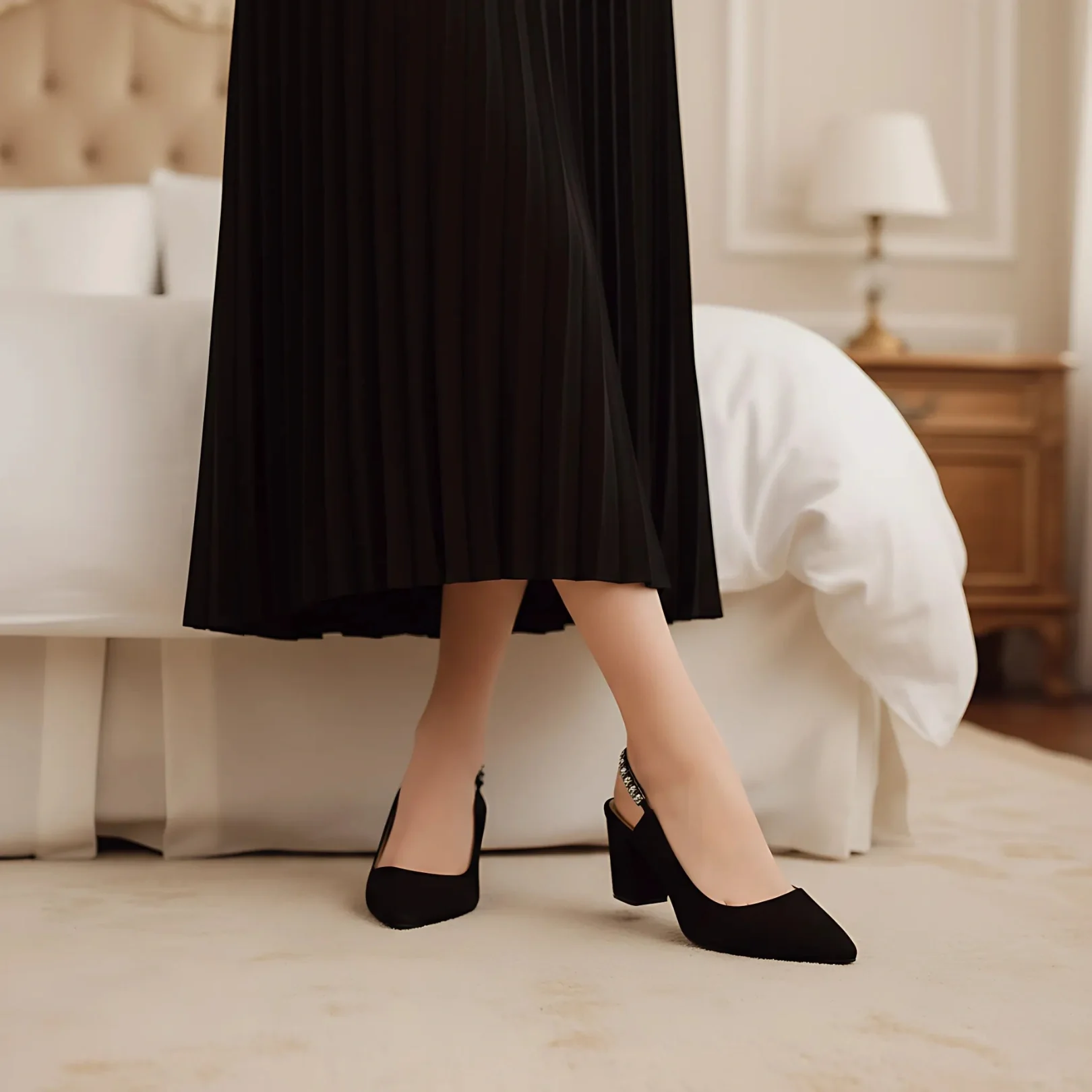 Embellished-Strap Slingback Mules - Image 2